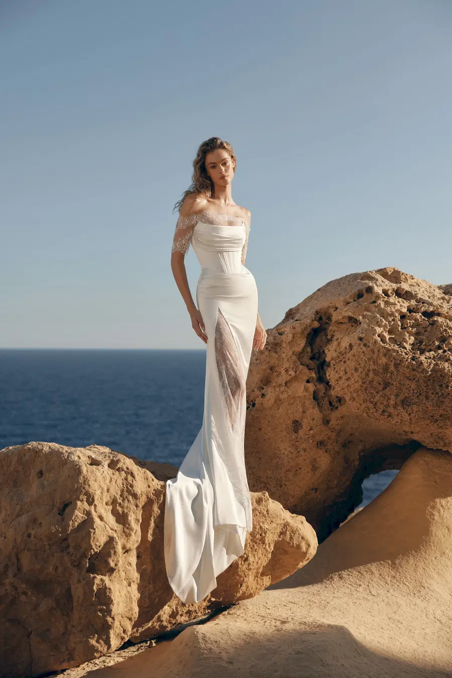 Sevier by Eva Lendel: straight neckline, sleeveless, satin