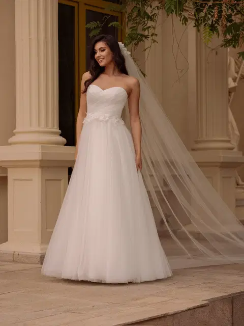 Style TO-2224R wedding dress by Agnes, ball gown, tulle