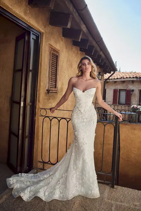 125251 Arietta wedding dress by Calla Blanche, mermaid, tulle