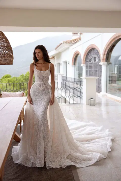 Serene wedding dress by Tina Valerdi, mermaid, lace