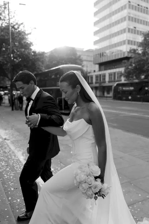 Cruz wedding dress by MWL Bride, trumpet, satin