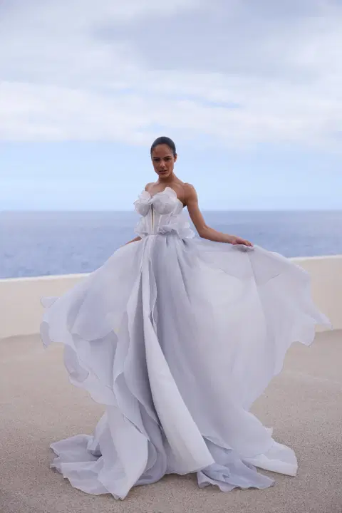 Sapphire Ray wedding dress by Liretta, A-line, organza