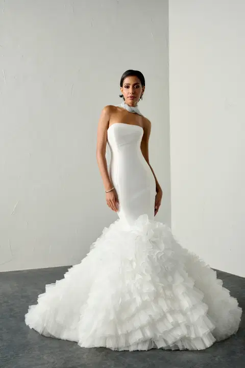 Dare wedding dress by Justin Alexander Signature, mermaid, tulle