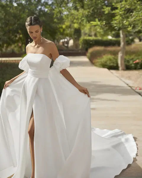 Susan wedding dress by Adriana Alier, A-line, mikado