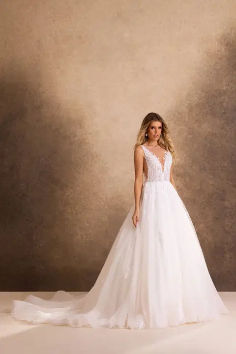 Style RB4257 wedding dress by Rachel Allan, ball gown, tulle