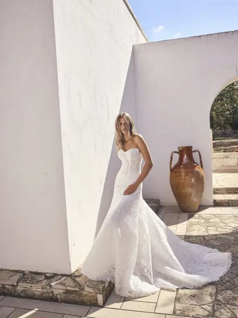 Lilith Brautkleid von Modeca Bridal, Trompete, Spitze