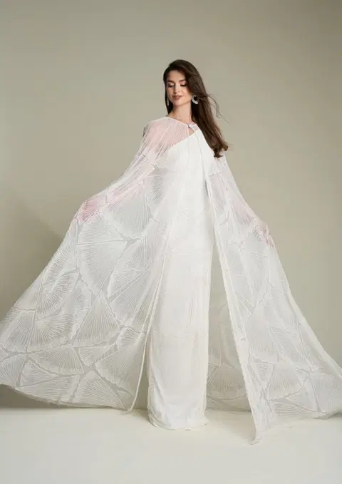 Sheila dress & Jerry cape by Eliza Jane Howell, straight, tulle
