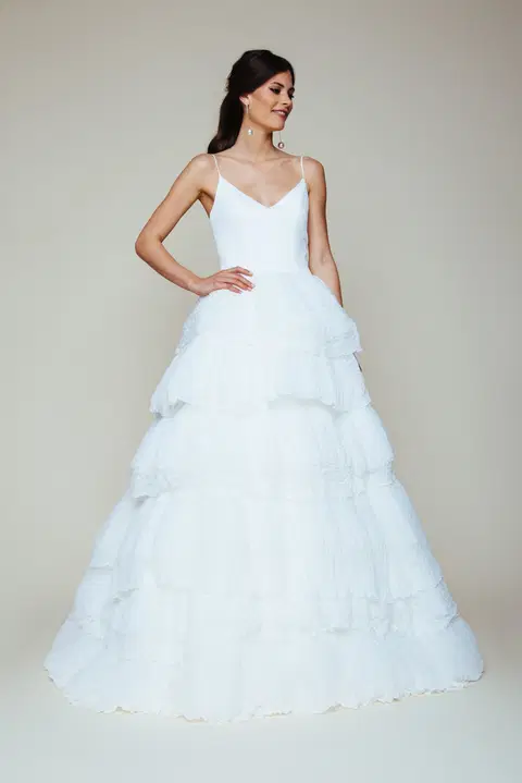 Wolke wedding dress by KUESS die BRAUT, A-line, tulle