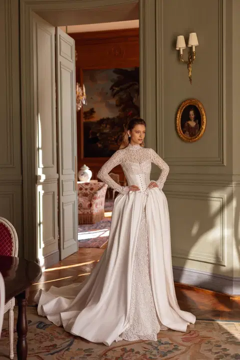Philippa wedding dress by Maks Mariano, mermaid, lace