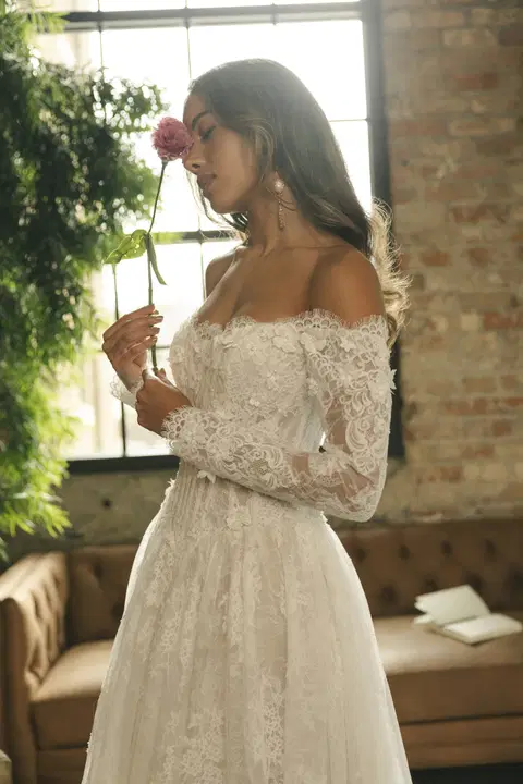 Kitaro wedding dress by Maggie Sottero, A-line, crepe