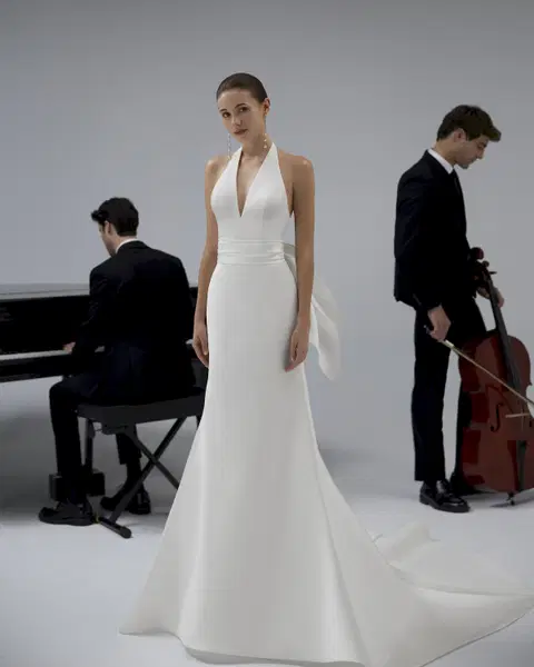 Yerica wedding dress by Aire Barcelona, mermaid, mikado