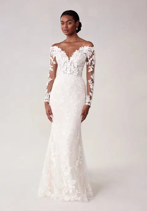 Seely wedding dress by Mori Lee, fit & flare, lace