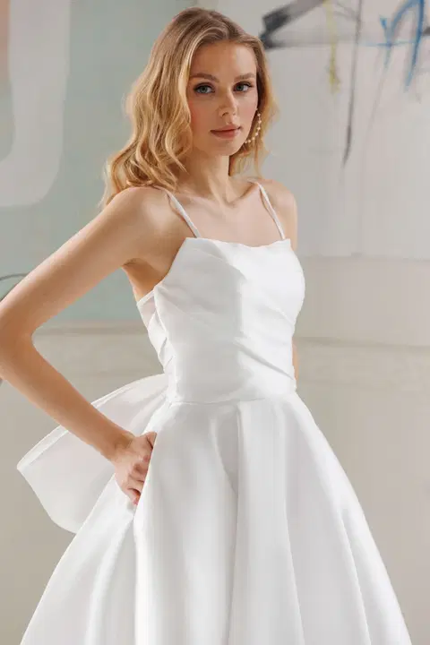 Dion wedding dress by Jarice, A-line, mikado
