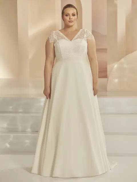 NATALIE c wedding dress by Bianco Evento, A-line, lace