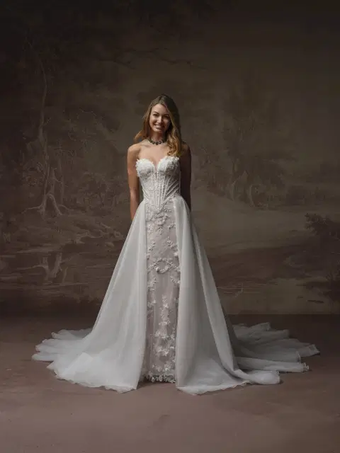Stasia wedding dress by Maggie Sottero, fit & flare, lace