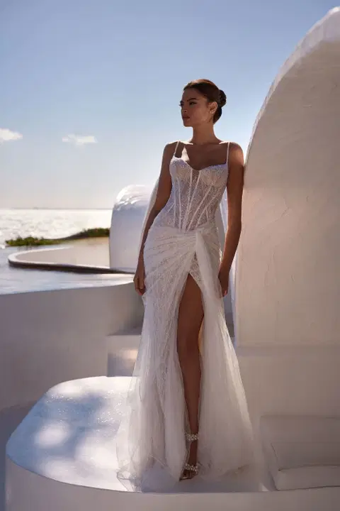 Amelion wedding dress by Milla Nova, mermaid, lace