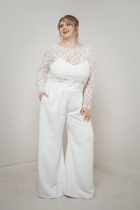 Top Norine Curvy by noni, two-piece, lace