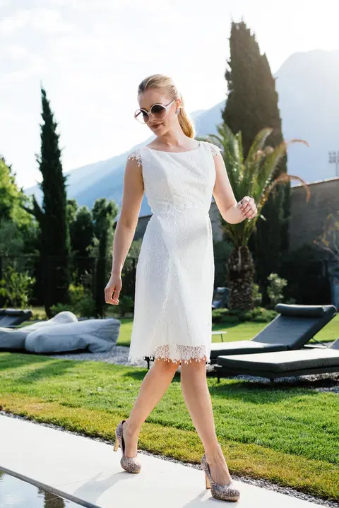 May wedding dress by KUESS die BRAUT, cotton, knee