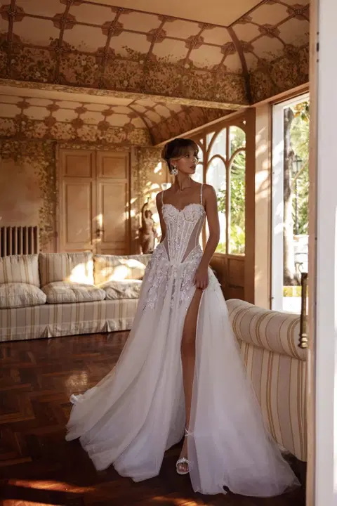 Valerie wedding dress by Tina Valerdi, mermaid, tulle