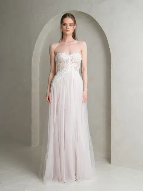 Agatha wedding dress by Katya Katya London, fit & flare, lace