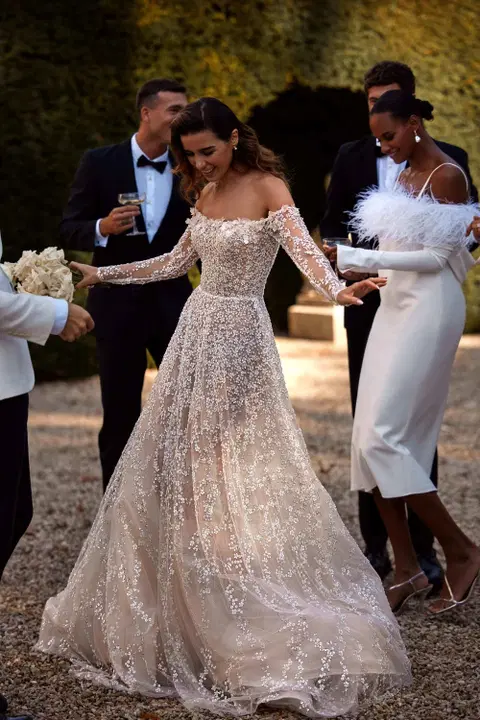 Coco wedding dress by Milla Nova, A-line, lace