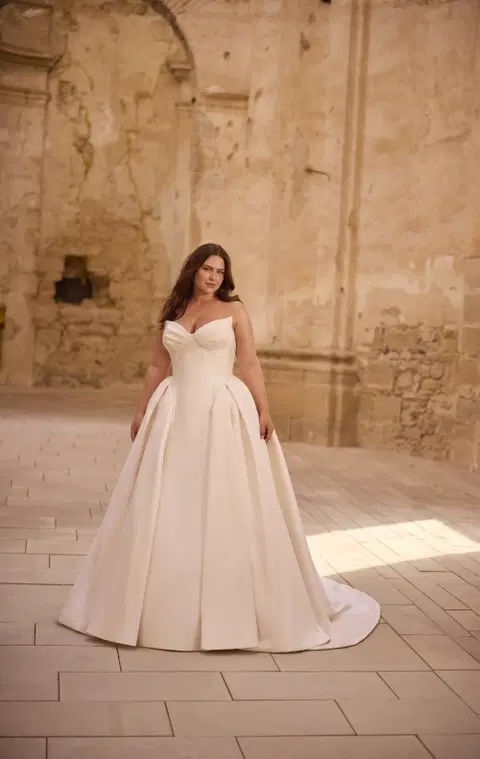 Hester wedding dress by Veni Infantino, ball gown, satin