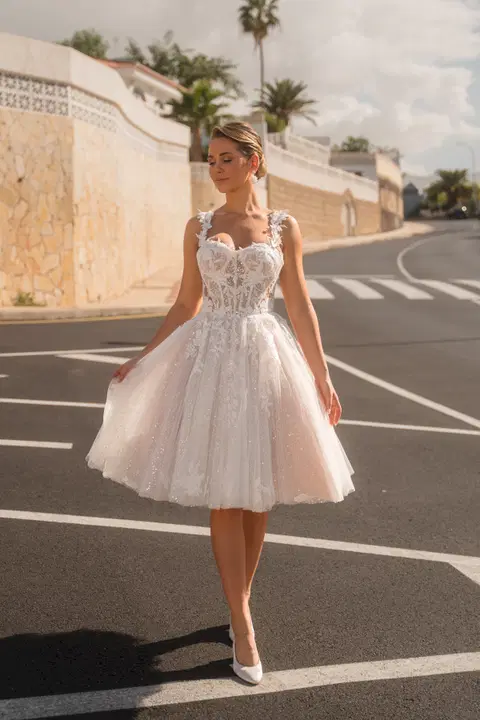 Style 82316 wedding dress by Diane Legrand, A-line, lace