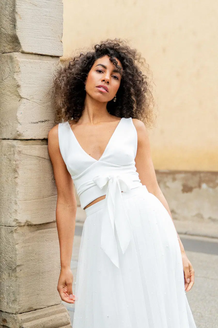 Top Novalee by noni Selected: Two-Piece silhouette, V-neck neckline, sleeveless, polyester