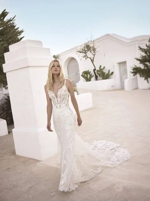 Lisa Brautkleid von Modeca Bridal, Meerjungfrau, Spitze