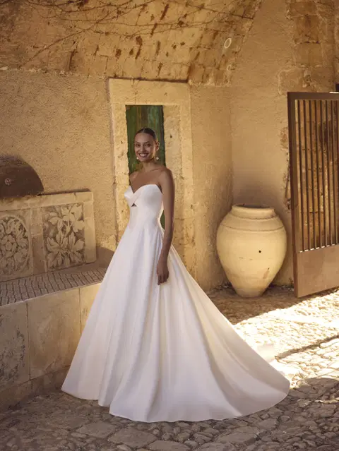 Gitte wedding dress by Modeca Bridal, ball gown, mikado