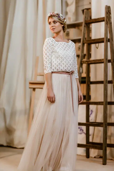 Rock Polly wedding dress by noni Selected, two-piece, tulle