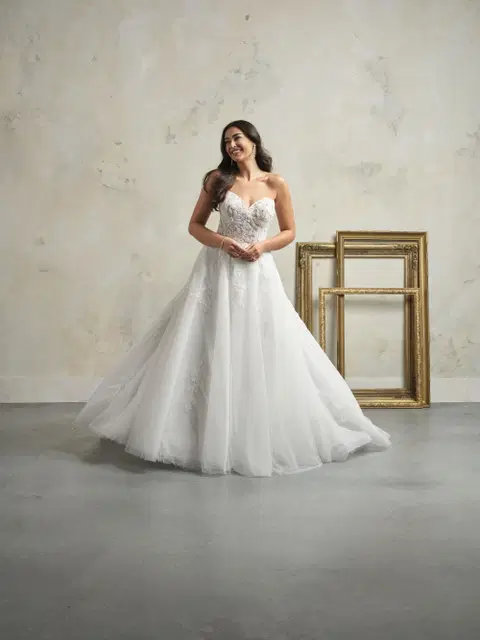 Caroline wedding dress by Maggie Sottero, A-line, lace