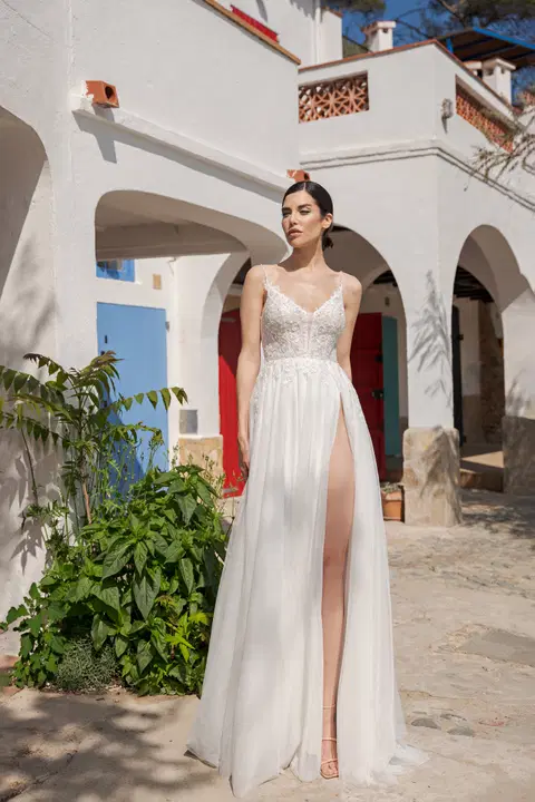 Style B2460 wedding dress by AnnAngelex, A-line, lace