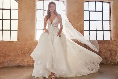 Mia wedding dress by Josephine Scott, ball gown, lace