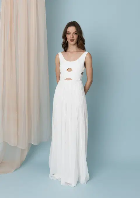 Cosmic Pleats wedding dress by Kisui, tulle, scoop