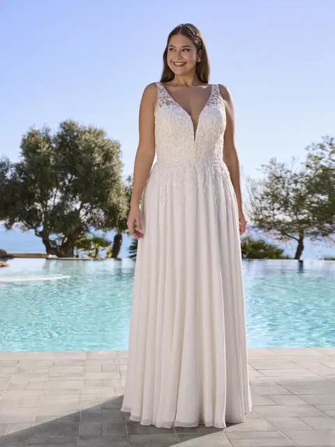 Bergenia wedding dress by Ladybird, A-line, V-neck