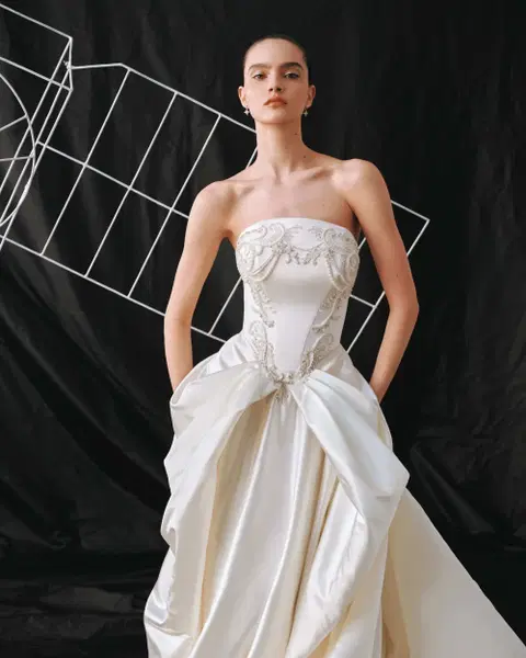 Bellatrix wedding dress by Milla Nova, princess, satin