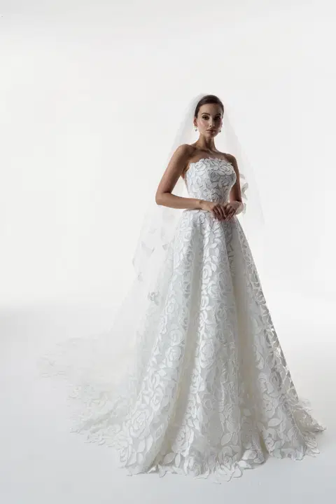 Flora wedding dress by Josephine Scott, A-line, lace