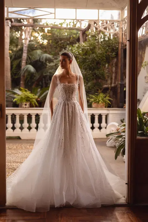 Marion wedding dress by Tina Valerdi, ball gown, tulle