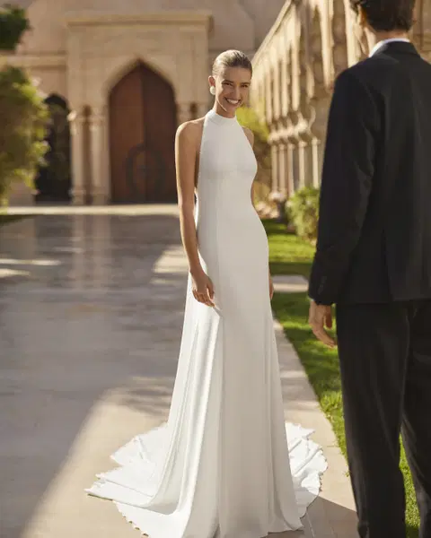 Odin wedding dress by Rosa Clara, mermaid, crepe
