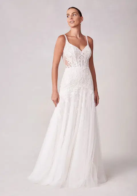 Sutton wedding dress by Mori Lee, A-line, lace