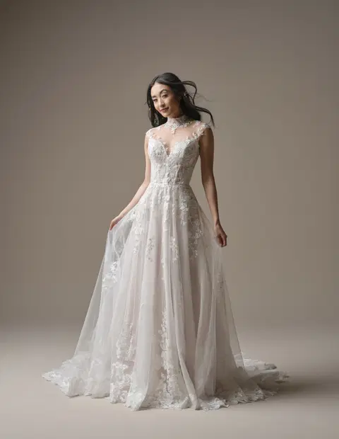 Cody wedding dress by Rebecca Ingram, A-line, lace