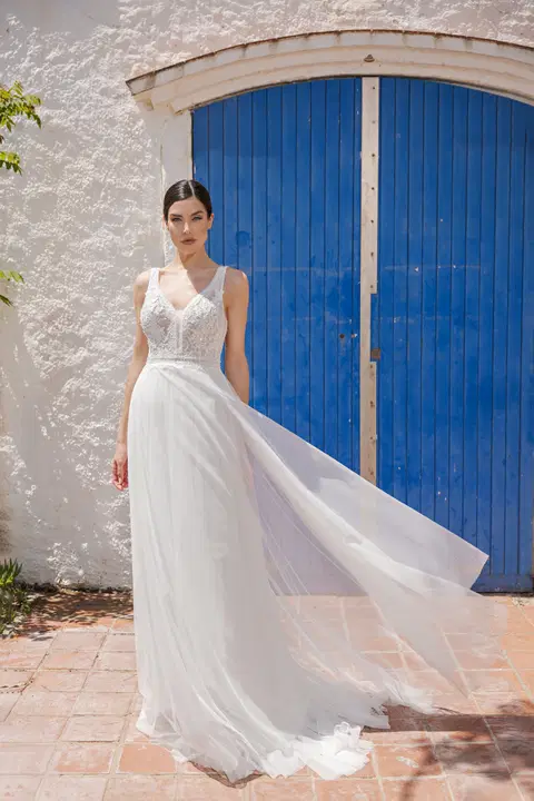 Style B2463 wedding dress by AnnAngelex, A-line, lace