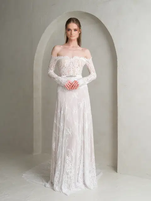 Amara wedding dress by Katya Katya London, A-line, lace