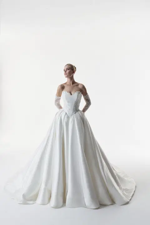 Cordelia wedding dress by Josephine Scott, ball gown, lace