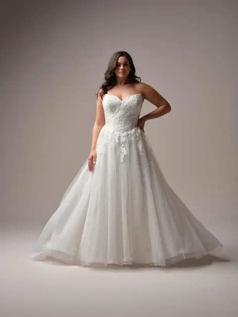 Paige wedding dress by Rebecca Ingram, A-line, lace