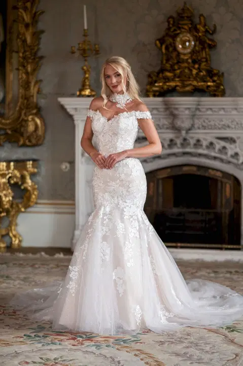Style RB3245 wedding dress by Rachel Allan, mermaid, lace