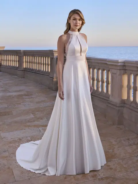 Oleander wedding dress by Ladybird, A-line, high / halter