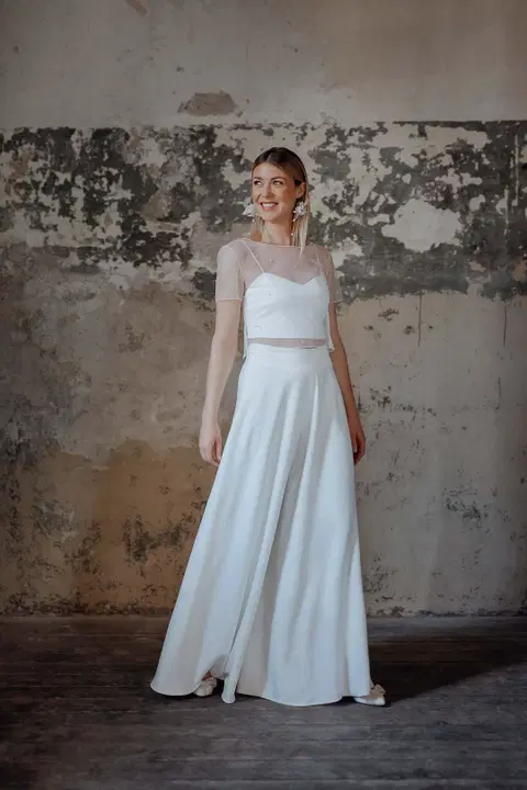 Top Rubia by noni Selected, two-piece, tulle