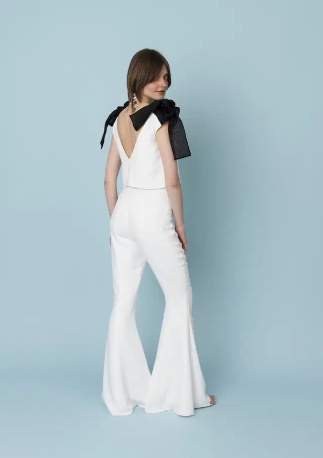 Black Bow Top + Iconicbell Trousers by Kisui - view 3 of 3
